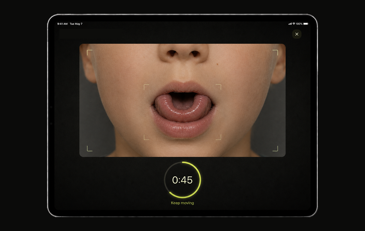 Mouth Ninja app — exercise tracking
