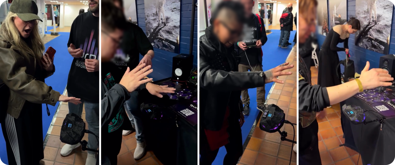 Visitors trying Quray at Superbooth Berlin