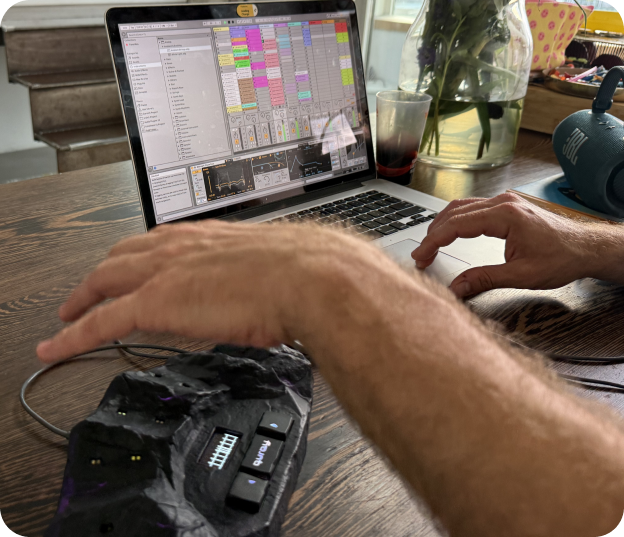 Testing the original configurator with a musician