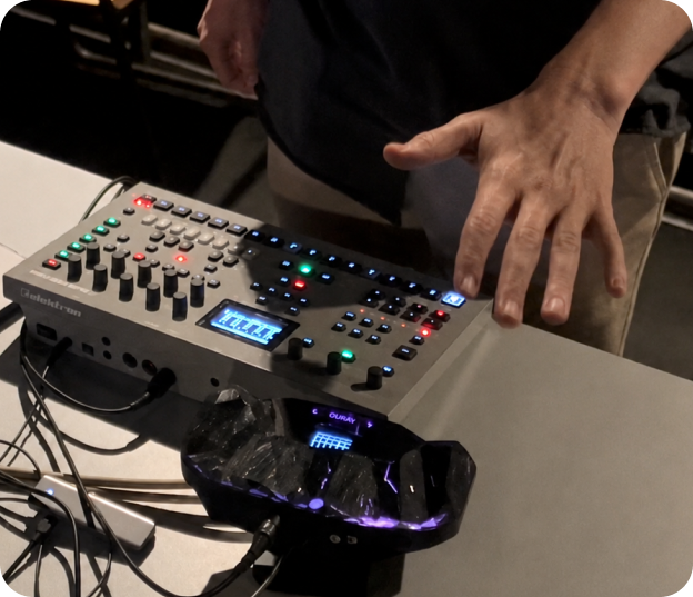 Testing the original configurator with a musician