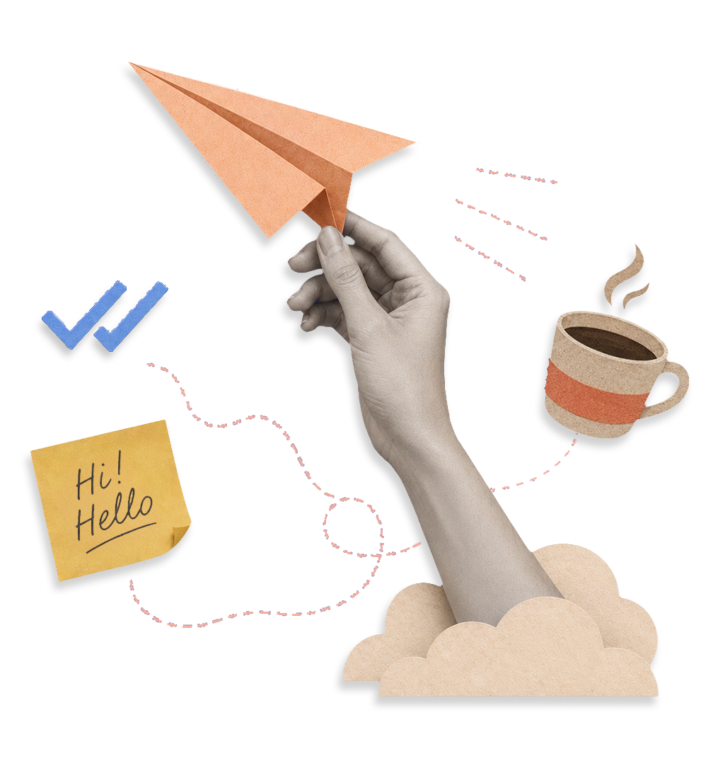 A bird carrying a letter