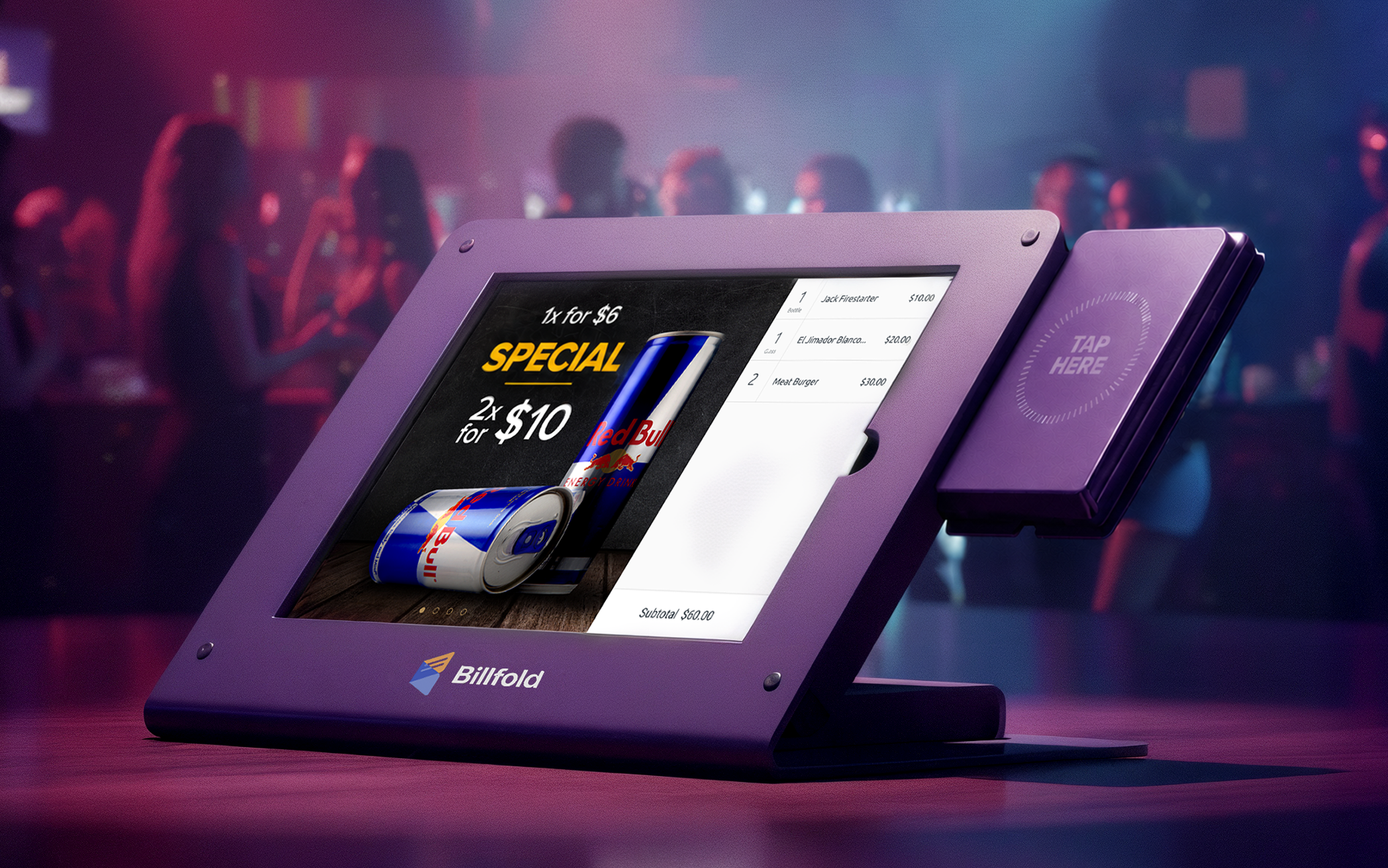 Guest-facing Billfold customer POS screen