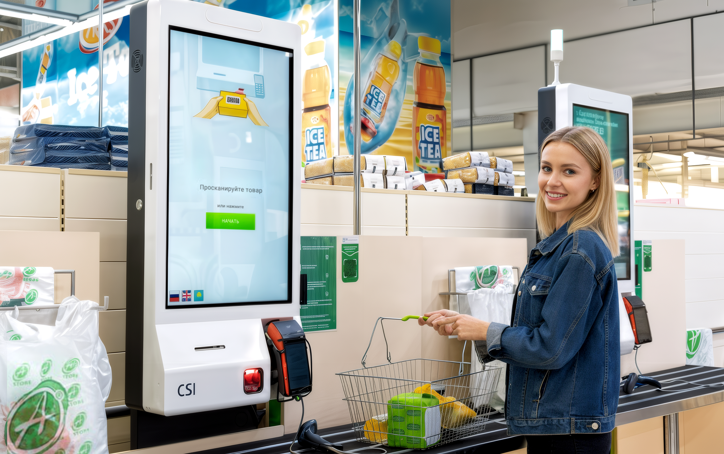 CSI self-checkout kiosk interface