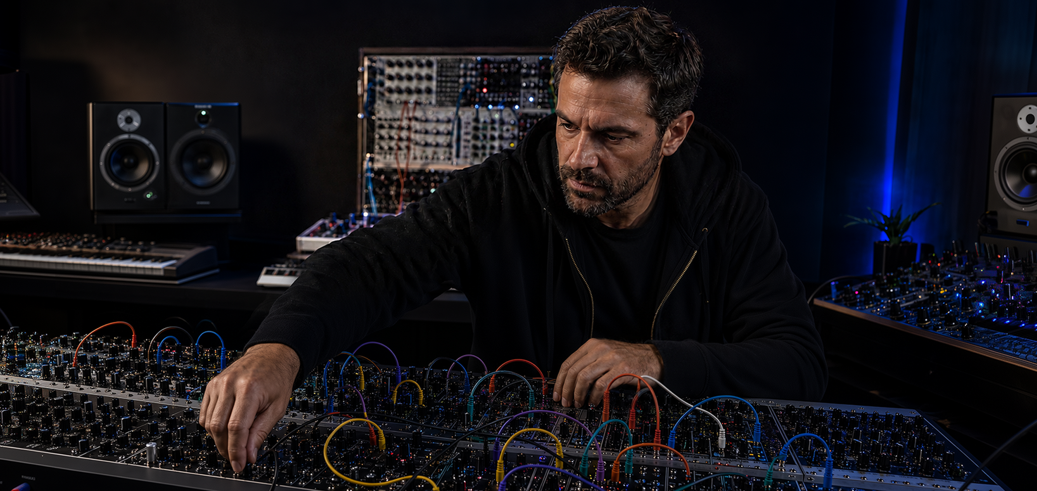 Modular synthesizer setup