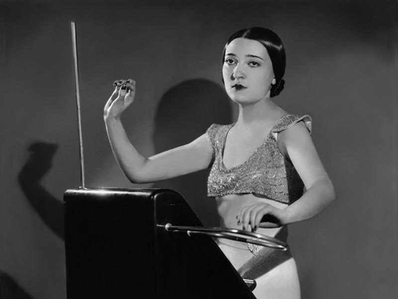 A theremin player, 1930s